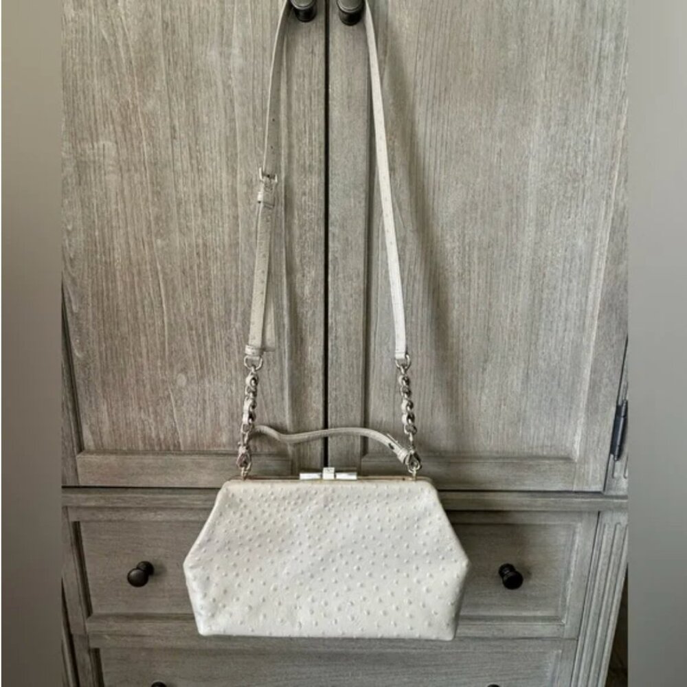 Kate Spade Ostrich Crossbody - Cream/Beige